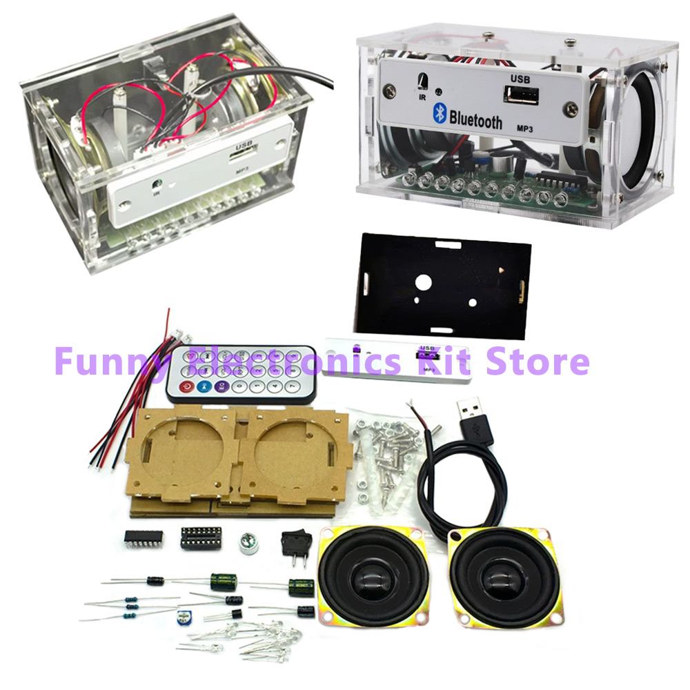 Diy Electronics Learning Kit - DIY White Stereo Bluetooth Speaker Kit