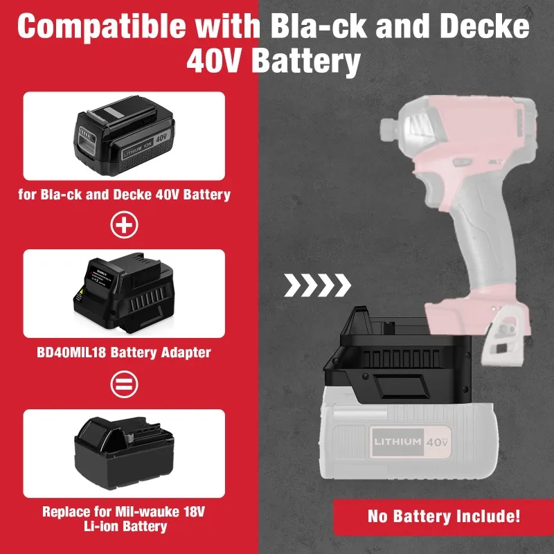 BD40MIL18 Battery Adapter Suit - đánh giá và giá Black+Decker Tool Cordless