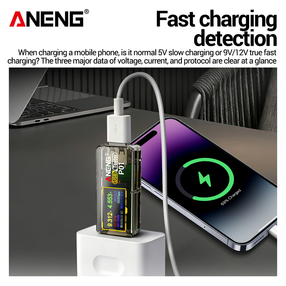 ANENG P01 USB Tester Voltmeter - đánh giá và giá Logic Analyzer Usb